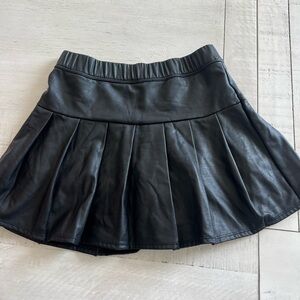 Soft Abercrombie kids leather like black skirt with shorts underneath